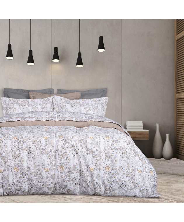 DAS HOME ΚΟΥΒΕΡΛΙ ΜΟΝΟ HAPPY 9624 ΓΚΡΙ, ΛΕΥΚΟ, ΣΠΑΓΓΙ 160Χ240 Κουβερλί Μονά