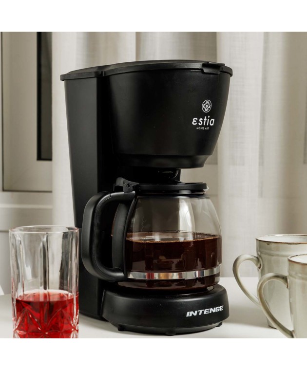 ESTIA ΚΑΦΕΤΙΕΡΑ ΦΙΛΤΡΟΥ INTENSE DARK ΠΛΑΣΤΙΚΗ 1000w ΜΕ ΓΥΑΛΙΝΗ ΚΑΝΑΤΑ 1.25lt ΜΑΤ 06-24611  ΗΛΕΚΤΡΙΚΕΣ ΜΙΚΡΟΣΥΣΚΕΥΕΣ