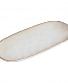 ESTIA ΠΙΑΤΕΛΑ ΟΒΑΛ VIGNETTE STONEWARE 31cm IVORY Πιατέλες