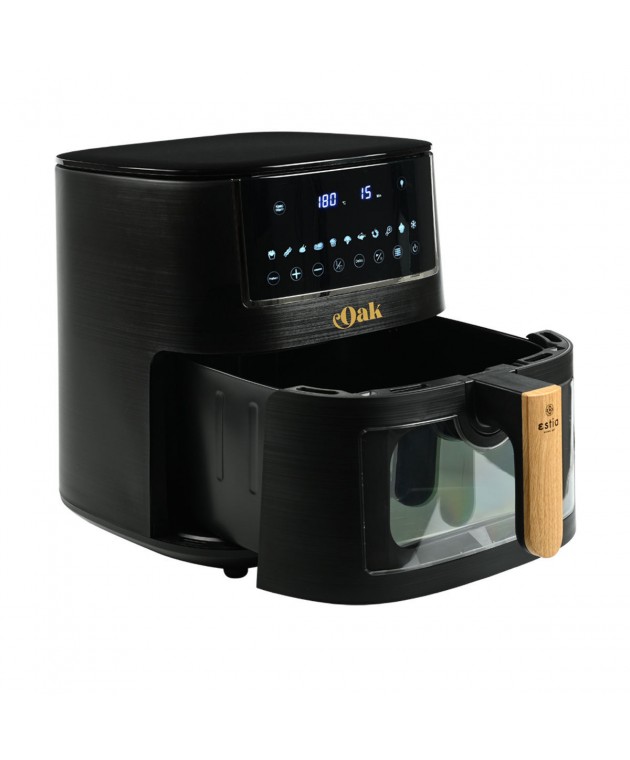 ESTIA ΦΡΙΤΕΖΑ ΑΕΡΟΣ OAK 1500w 7.2lt ME ΨΗΦΙΑΚΗ ΟΘΟΝΗ & 11 ΠΡΟΓΡΑΜΜΑΤΑ ΜΑΓΕΙΡΕΜΑΤΟΣ 06-18931 ΝΕΕΣ ΑΦΙΞΕΙΣ