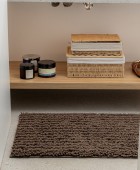 ESTIA ΤΑΠΕΤΟ ΜΠΑΝΙΟΥ SHAGGY 80x50cm ΠΟΛΥΕΣΤΕΡΑ ΚΑΦΕ Πατάκια Mπάνιου