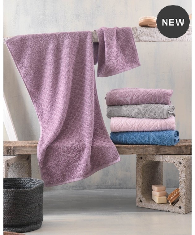 Σετ πετσέτες μπάνιου 3 τεμ. (σε κουτί) IMANI ΡΟΖ, RYTHMOS HOME Σετ πετσέτες Mπάνιου