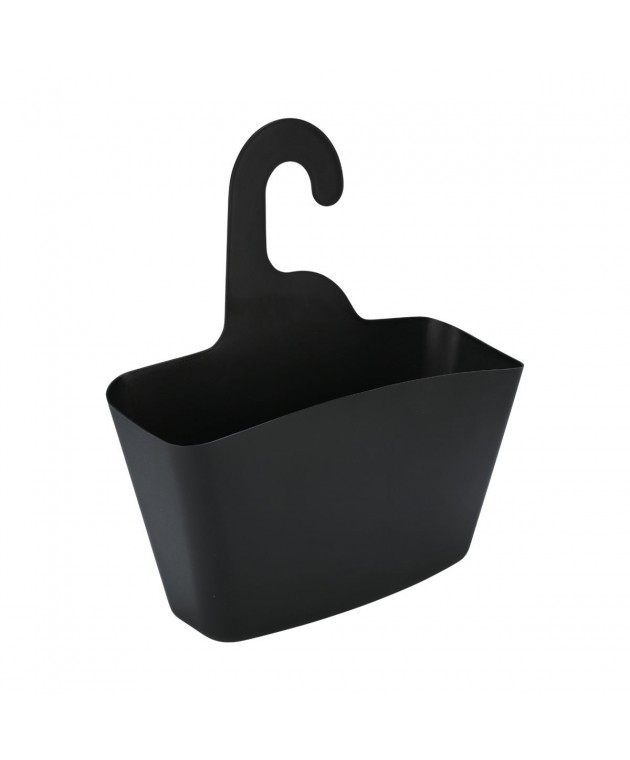 ESTIA ΘΗΚΗ ΟΡΓΑΝΩΣΗΣ ΜΠΑΝΙΟΥ ΚΡΕΜΑΣΤΗ 24x7x25cm ΜΑΥΡΗ Gadgets Κουζίνας