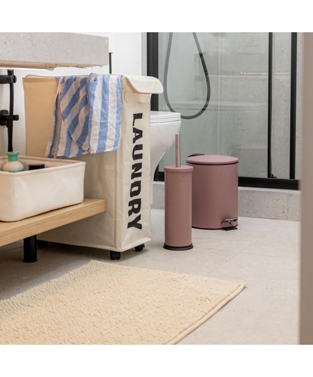 ESTIA ΚΑΛΑΘΙ ΑΠΛΥΤΩΝ ΜΕ ΡΟΔΑΚΙΑ TAUPE Καλάθια Απλύτων