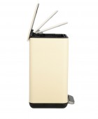 ESTIA ΧΑΡΤΟΔΟΧΕΙΟ ΜΠΑΝΙΟΥ CUBIC SOFT CLOSE 6lt IVORY Καλάθια Απορριμμάτων