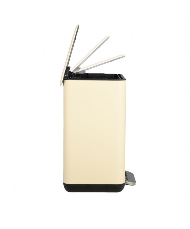 ESTIA ΧΑΡΤΟΔΟΧΕΙΟ ΜΠΑΝΙΟΥ CUBIC SOFT CLOSE 6lt IVORY Καλάθια Απορριμμάτων