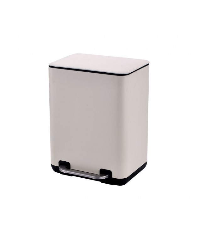 ESTIA ΧΑΡΤΟΔΟΧΕΙΟ ΜΠΑΝΙΟΥ CUBIC SOFT CLOSE 6lt IVORY Καλάθια Απορριμμάτων