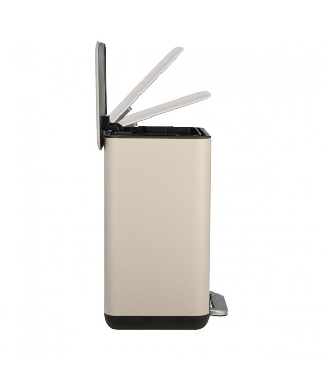 ESTIA ΧΑΡΤΟΔΟΧΕΙΟ ΜΠΑΝΙΟΥ CUBIC SOFT CLOSE 6lt TAUPE Καλάθια Απορριμμάτων