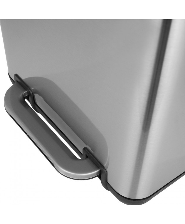 ESTIA ΧΑΡΤΟΔΟΧΕΙΟ ΜΠΑΝΙΟΥ CUBIC SOFT CLOSE 6lt ΙΝΟΞ 02-20934 Καλάθια Απορριμμάτων