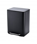 ESTIA ΧΑΡΤΟΔΟΧΕΙΟ ΜΠΑΝΙΟΥ CUBIC SOFT CLOSE 6lt ΜΑΥΡΟ Καλάθια Απορριμμάτων