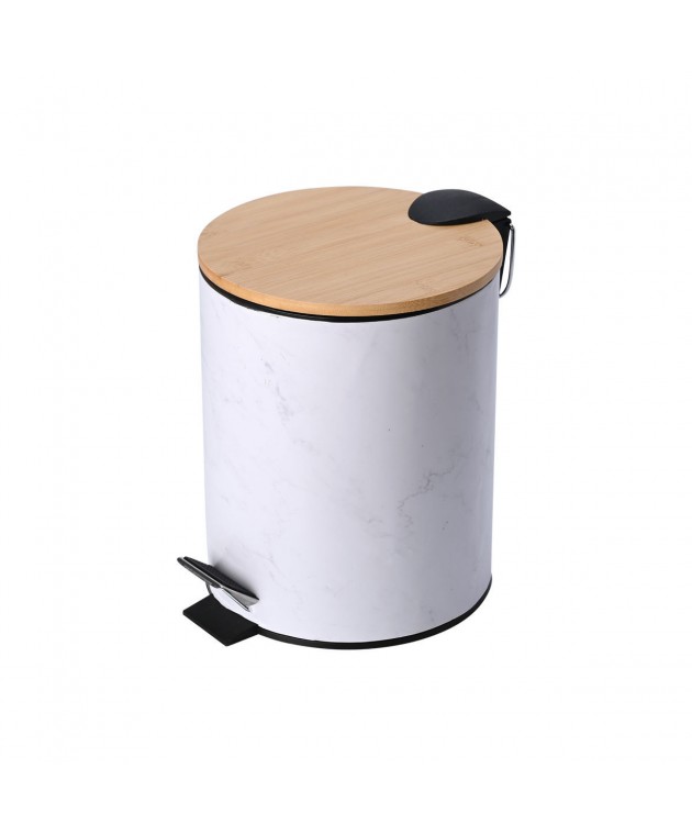 ESTIA ΧΑΡΤΟΔΟΧΕΙΟ ΜΠΑΝΙΟΥ MARBLE SOFT CLOSE 5lt 02-22020 Καλάθια Απορριμμάτων