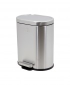 ESTIA ΧΑΡΤΟΔΟΧΕΙΟ ΜΠΑΝΙΟΥ OVOID SOFT CLOSE 6lt ΙΝΟΞ Καλάθια Απορριμμάτων