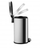 ESTIA ΧΑΡΤΟΔΟΧΕΙΟ ΜΠΑΝΙΟΥ OVOID SOFT CLOSE 6lt ΙΝΟΞ Καλάθια Απορριμμάτων