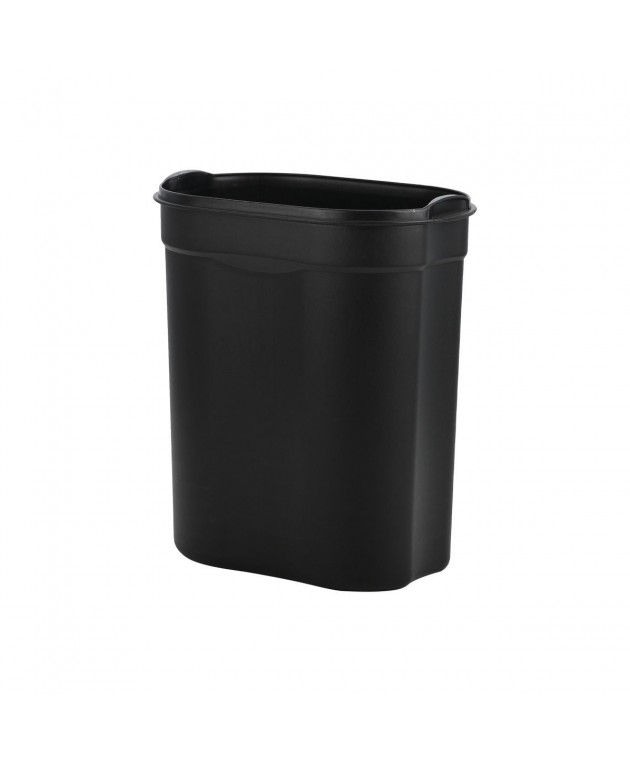 ESTIA ΧΑΡΤΟΔΟΧΕΙΟ ΜΠΑΝΙΟΥ OVOID SOFT CLOSE 6lt ΜΑΥΡΟ Καλάθια Απορριμμάτων