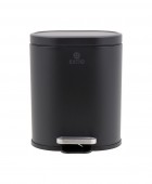 ESTIA ΧΑΡΤΟΔΟΧΕΙΟ ΜΠΑΝΙΟΥ OVOID SOFT CLOSE 6lt ΜΑΥΡΟ Καλάθια Απορριμμάτων