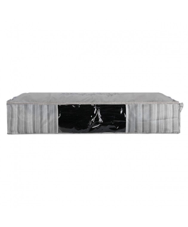 ESTIA ΘΗΚΗ ΑΠΟΘΗΚΕΥΣΗΣ NON WOVEN ΥΦΑΣΜΑΤΙΝΗ 100x50x20cm ΜΕ ΠΑΡΑΘΥΡΟ  Θήκες Αποθήκευσης