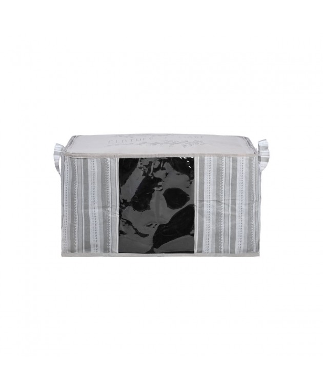 ESTIA ΘΗΚΗ ΑΠΟΘΗΚΕΥΣΗΣ NON WOVEN ΥΦΑΣΜΑΤΙΝΗ 60x45x35cm ΜΕ ΠΑΡΑΘΥΡΟ  Θήκες Αποθήκευσης