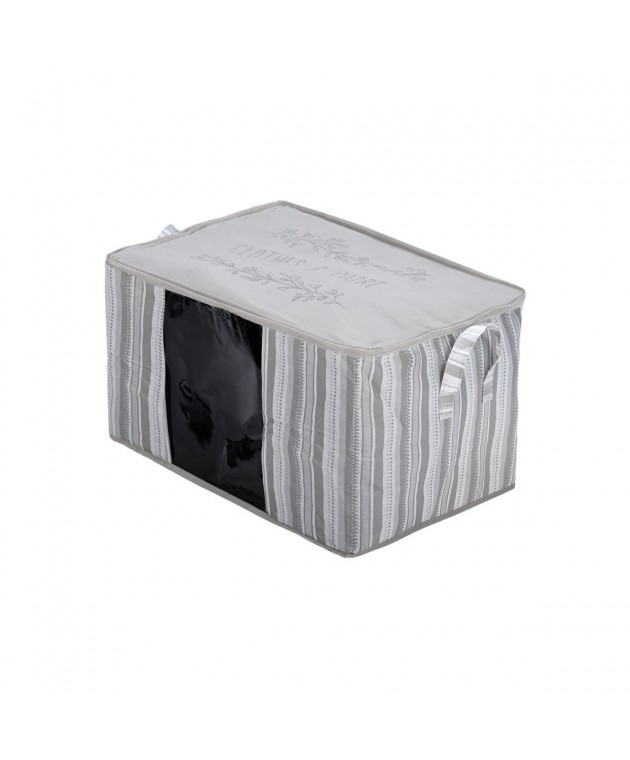 ESTIA ΘΗΚΗ ΑΠΟΘΗΚΕΥΣΗΣ NON WOVEN ΥΦΑΣΜΑΤΙΝΗ 60x45x35cm ΜΕ ΠΑΡΑΘΥΡΟ  Θήκες Αποθήκευσης