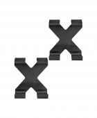 ESTIA ΚΡΕΜΑΣΤΡΑ ΔΙΠΛΗ ΜΕΤΑΛΙΚΗ ΜΑΥΡΗ ΣΕΤ 2 TEM. Κρεμάστρες  