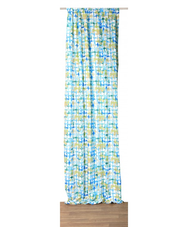 Κουρτίνα με τρέσα (280Χ270) RUBIK BLUE, ANNA RISKA