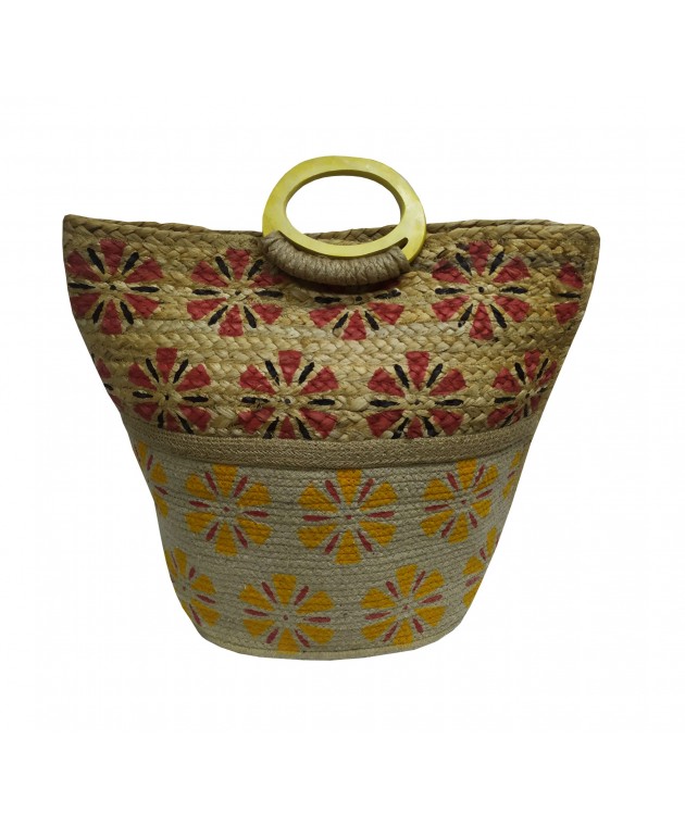 Τσάντα Θαλάσσης ΚΟΜΒΟΣ 100% Γιούτα Multicolor 40x50 - Design 8 Τσάντες Θαλάσσης