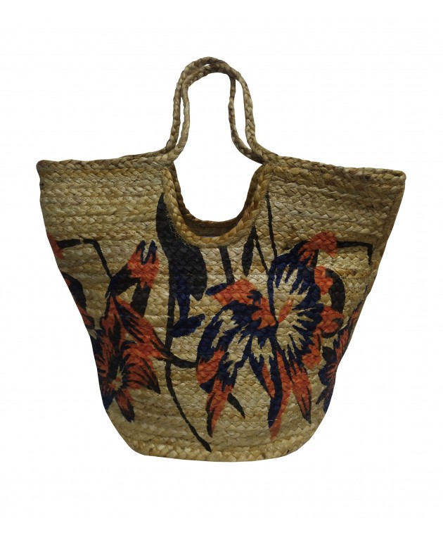 Τσάντα Θαλάσσης ΚΟΜΒΟΣ 100% Γιούτα Multicolor 40x50 - Design 9 Τσάντες Θαλάσσης