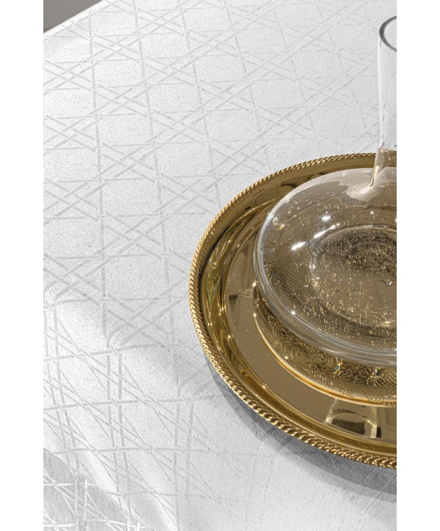 Τραπεζομάντηλο Glamour White 160x260 Τραπεζομάντηλα