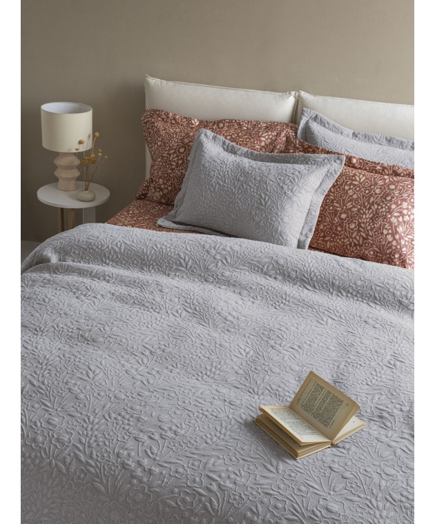 Κουβέρτα Matelasse 170X260 ALINA GREY Κουβέρτες Βαμβακερές Μονές