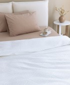 Κουβέρτα 170x260 CARLA WHITE Κουβέρτες Βαμβακερές Μονές