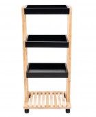 ESTIA ΤΡΟΛΛΕΙ ΚΟΥΖΙΝΑΣ BAMBOO ESSENTIALS 4 ΕΠΙΠΕΔΩΝ 40x30x88cm ΜΑΥΡΟ Τρόλλεϋ