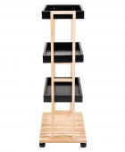 ESTIA ΤΡΟΛΛΕΙ ΚΟΥΖΙΝΑΣ BAMBOO ESSENTIALS 4 ΕΠΙΠΕΔΩΝ 40x30x88cm ΜΑΥΡΟ Τρόλλεϋ