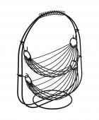 ESTIA ΦΡΟΥΤΙΕΡΑ 2 ΘΕΣΕΩΝ METAL BLACK ΜΕΤΑΛΛΙΚΗ 37χ20x42cm ΜΑΥΡΗ Φρουτιέρες