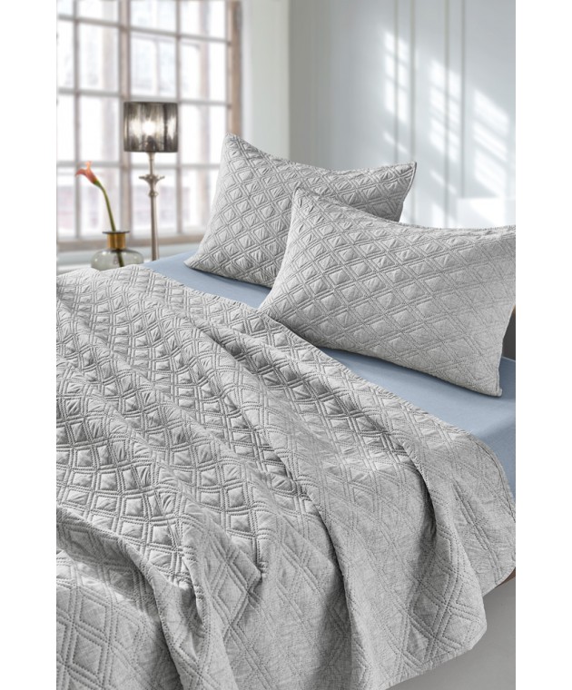 Σετ 2τμχ Κουβερλί Tempest Grey 250x240 Κουβερλί King Size
