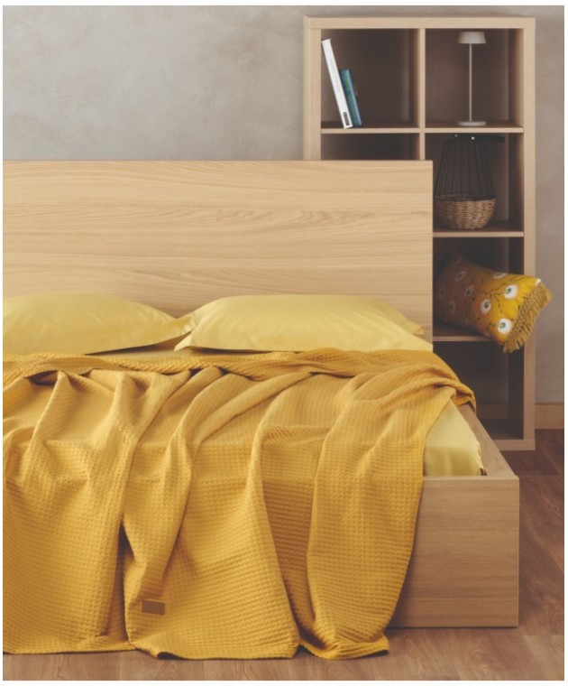 COEN 28  ΚΟΥΒΕΡΤΑ ΥΠΕΡΔΙΠΛΗ ΒΑΜΒΑΚΕΡΗ  WAFFLE 230X240 Κουβέρτες Πικέ Υπέρδιπλες