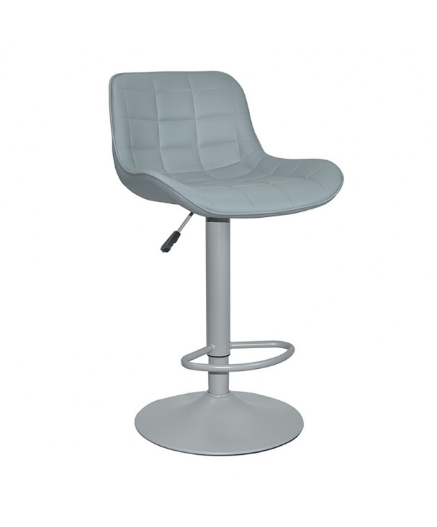 Σκαμπό Μπαρ 2τμχ Bar93 Grey Pu 48x50x107.5εκ. Σκαμπώ / Πουφ