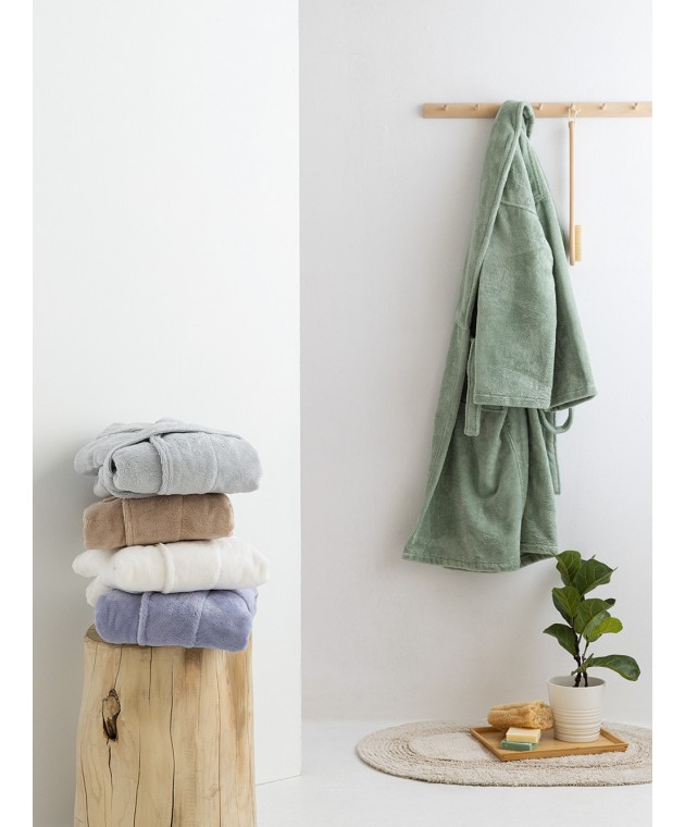 Μπουρνουζι-Ρόμπα Bath Collection SIMOUR WHITE Medium Μπουρνούζια