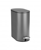 ESTIA ΧΑΡΤΟΔΟΧΕΙΟ ΜΠΑΝΙΟΥ SLIM SOFT CLOSE 5lt ΜΑΤ ΓΚΡΙ 02-21931 Καλάθια Απορριμμάτων