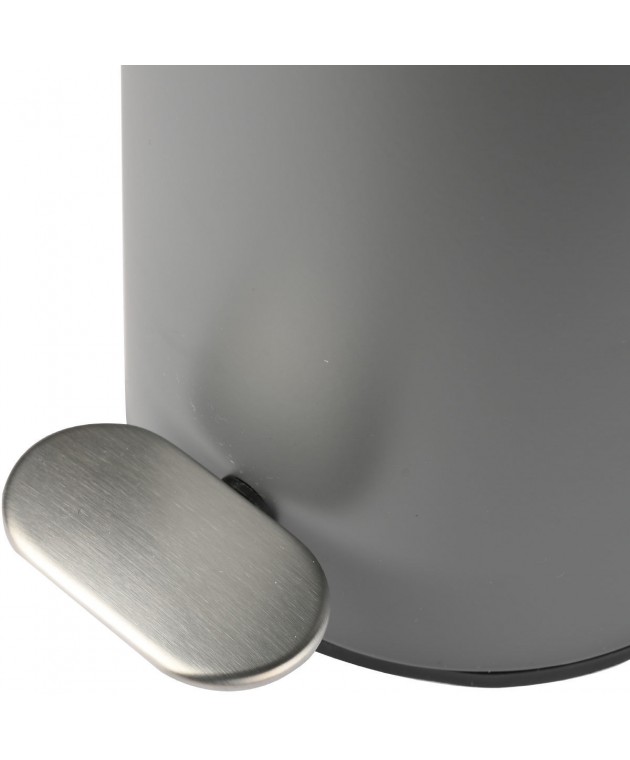 ESTIA ΧΑΡΤΟΔΟΧΕΙΟ ΜΠΑΝΙΟΥ SLIM SOFT CLOSE 5lt ΜΑΤ ΓΚΡΙ 02-21931 Καλάθια Απορριμμάτων