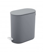 ESTIA ΧΑΡΤΟΔΟΧΕΙΟ ΜΠΑΝΙΟΥ SLIM SOFT CLOSE 5lt ΜΑΤ ΓΚΡΙ 02-21931 Καλάθια Απορριμμάτων