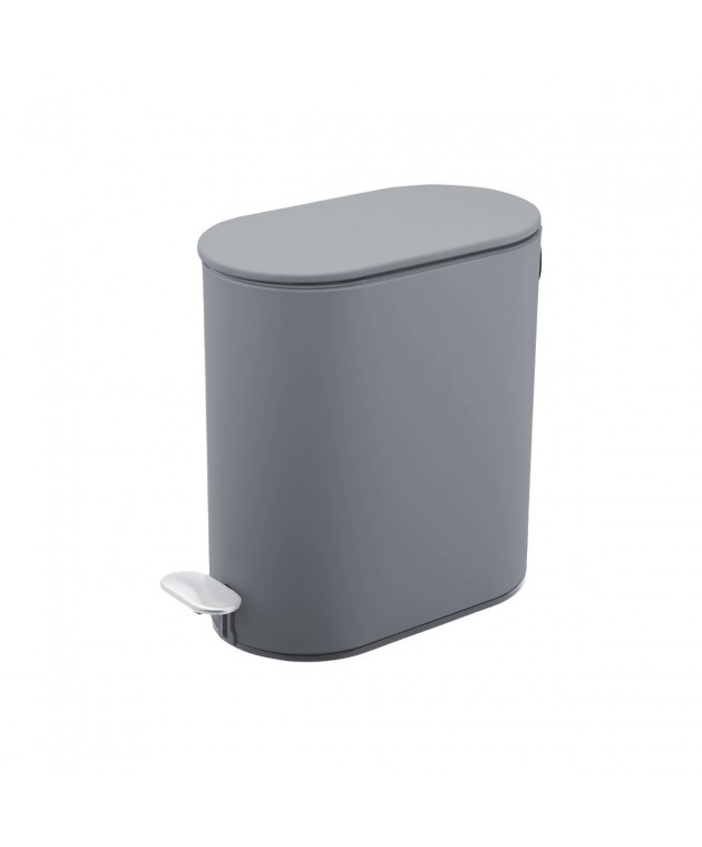 ESTIA ΧΑΡΤΟΔΟΧΕΙΟ ΜΠΑΝΙΟΥ SLIM SOFT CLOSE 5lt ΜΑΤ ΓΚΡΙ 02-21931 Καλάθια Απορριμμάτων