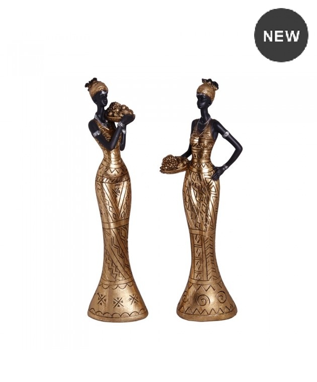 Μεταλλική γυναικεία φιγούρα από RESIN 12x7x35.5cm DF-632 Πρόσωπα - Φιγούρες