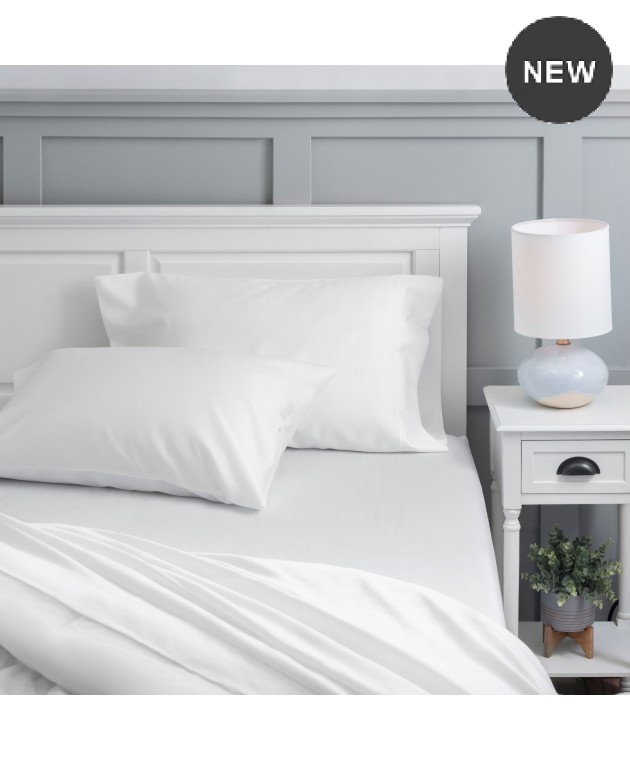  Σεντόνι Polycotton Strong Line TC160 Cotton 50% – Polyester 50% 190×280 Le Blanc Σεντόνια Υπέρδιπλα