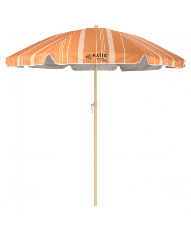 ESTIA ΟΜΠΡΕΛΑ ΘΑΛΑΣΣΗΣ SUNSCAPE MIRAGE ΜΕ ΠΡΟΣΤΑΣΙΑ UPF 50+ ΜΕΤΑΛΛΙΚΗ 2m Ομπρέλες 