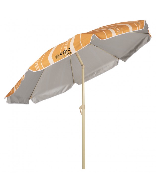 ESTIA ΟΜΠΡΕΛΑ ΘΑΛΑΣΣΗΣ SUNSCAPE MIRAGE ΜΕ ΠΡΟΣΤΑΣΙΑ UPF 50+ ΜΕΤΑΛΛΙΚΗ 2m Ομπρέλες 