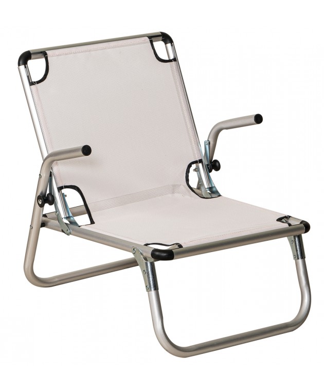Λευκή Πτυσσόμενη Καρέκλα Με Αλουμίνιο Σκελετό Καρέκλες Θαλάσσης