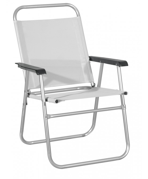 Λευκή Πτυσσόμενη Πολυθρόνα Με Αλουμίνιο Σκελετό 52Χ60Χ88 Καρέκλες Θαλάσσης