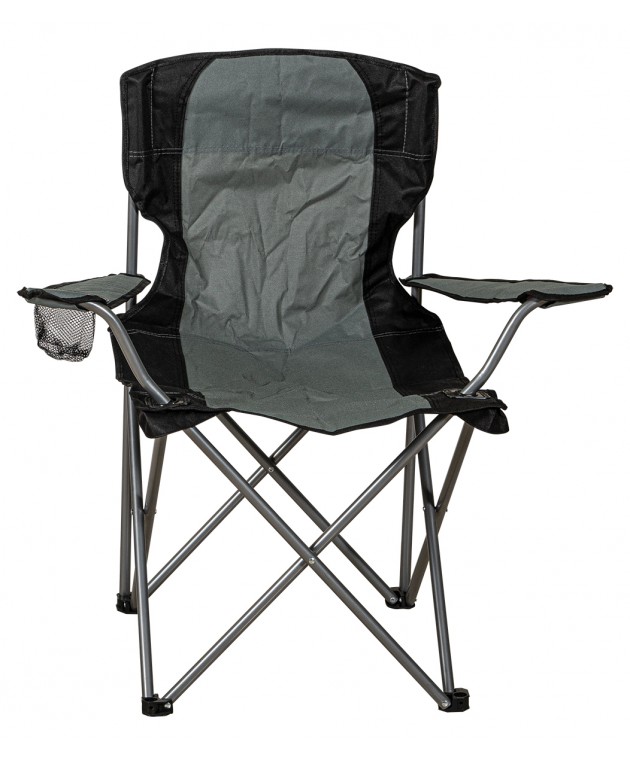 Γκρι Πτυσσόμενη Καρέκλα Camping Με Μεταλλικό Σκελετό Καρέκλες Θαλάσσης