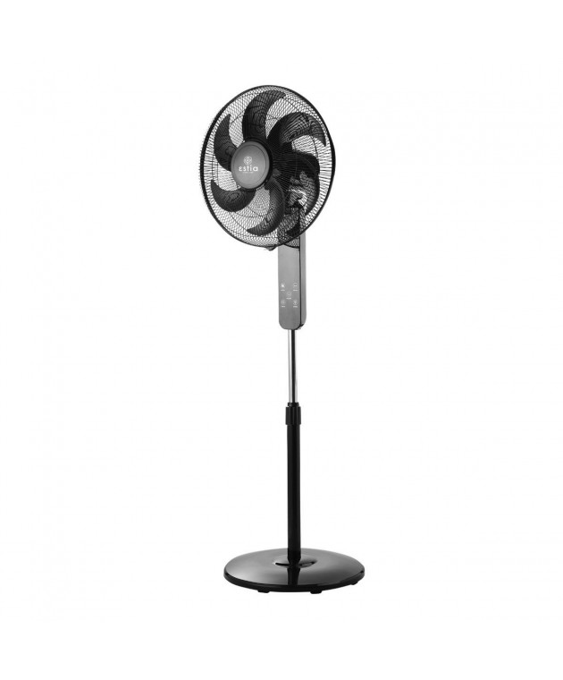 ESTIA ΑΝΕΜΙΣΤΗΡΑΣ ΣΤΑΝΤ ΕΠΙΔΑΠΕΔΙΟΣ BOW 40cm 60w ΜΑΥΡΟΣ ΜΕ ΤΗΛΕΧΕΙΡΙΣΤΗΡΙΟ Επιδαπέδιοι