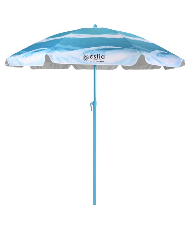ESTIA ΟΜΠΡΕΛΑ ΘΑΛΑΣΣΗΣ TRANQUIL TIDES ΜΕ ΠΡΟΣΤΑΣΙΑ UPF 50+ ΜΕΤΑΛΛΙΚΗ 2m Ομπρέλες 