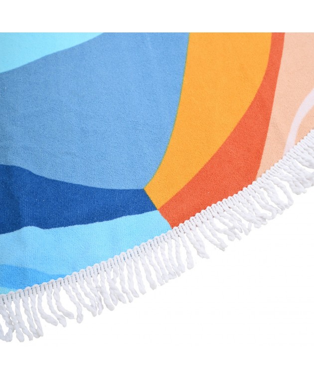 ESTIA ΠΕΤΣΕΤΑ ΘΑΛΑΣΣΗΣ SERENE SHORES MICROFIBER ΣΤΡΟΓΓΥΛΗ 150cm Πετσέτες Θαλάσσης Ενηλίκων